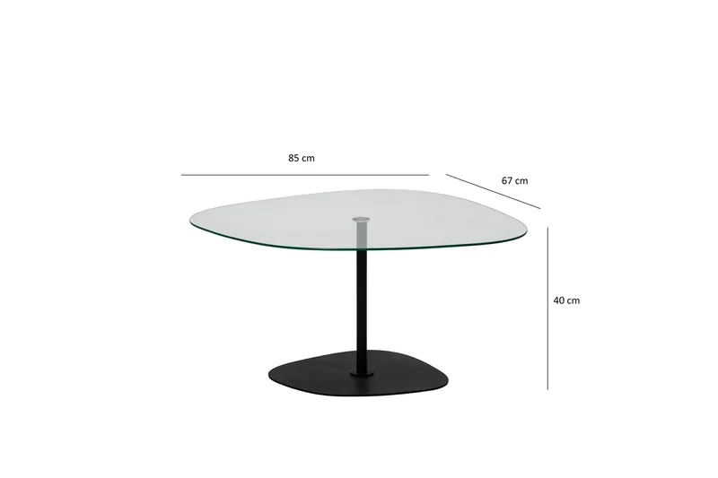 Sohvapöytä Greevston 85 cm - Musta - Huonekalut - Pöytä & ruokailuryhmä - Sohvapöytä