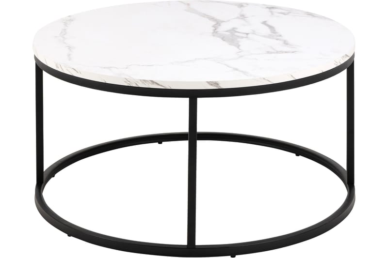 Sohvapöytä Gumus 80 cm Pyöreä - Valkoinen - Huonekalut - Pöytä & ruokailuryhmä - Sohvapöytä