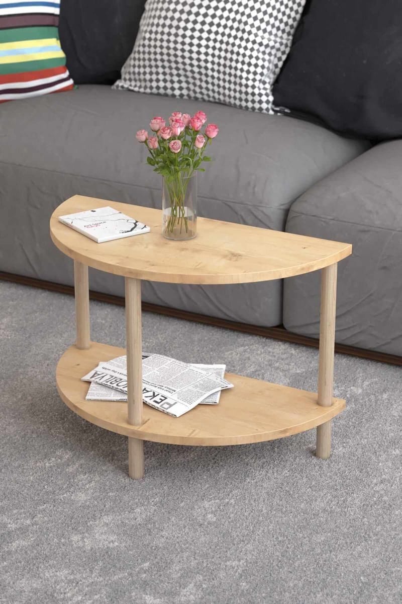 Sohvapöytä Hanah Home Peka Cube (60 x 42 x 30 cm) Sapphire Oak - Sapphire Oak - Huonekalut - Pöytä & ruokailuryhmä - Sohvapöytä