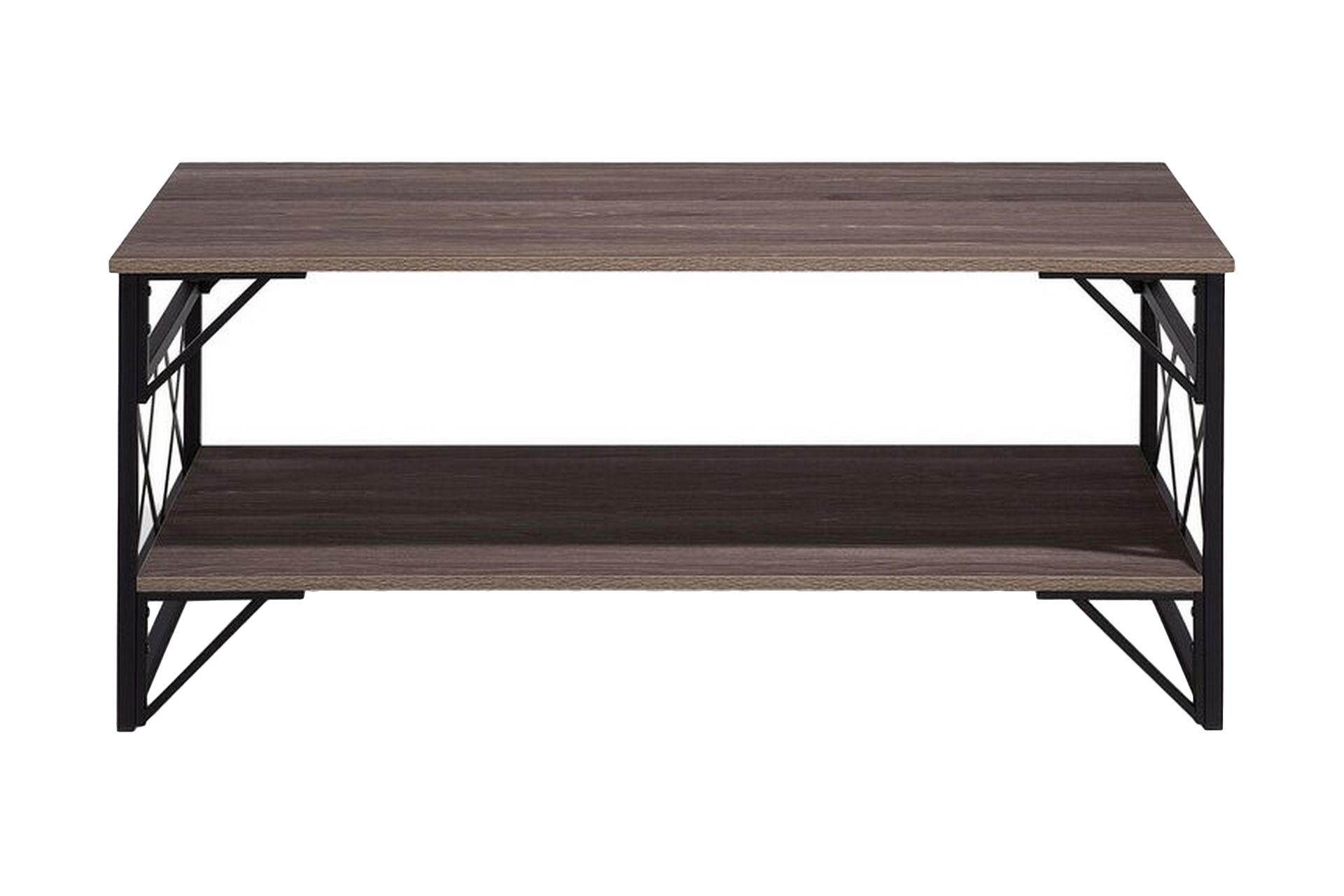 Sohvapöytä Handing 120 cm Säilytyksellä Hylly - Ruskeanharmaa - Huonekalut - Pöytä & ruokailuryhmä - Sohvapöytä