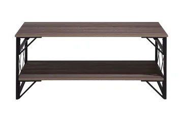Sohvapöytä Handing 120 cm Säilytyksellä Hylly - Ruskeanharmaa - Huonekalut - Pöytä & ruokailuryhmä - Sohvapöytä - Sohvapöytä säilytystilalla
