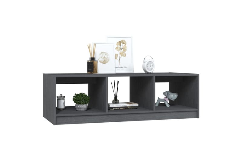 Sohvapöytä harmaa 110x50x34 cm täysi mänty - Harmaa - Huonekalut - Pöytä & ruokailuryhmä - Sohvapöytä