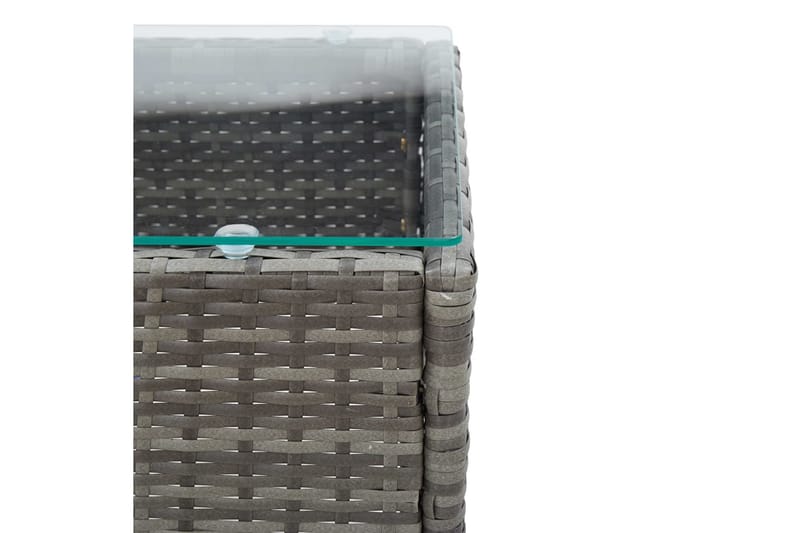Sohvapöytä harmaa 60x40x36 cm polyrottinki - Harmaa - Huonekalut - Pöytä & ruokailuryhmä - Sohvapöytä
