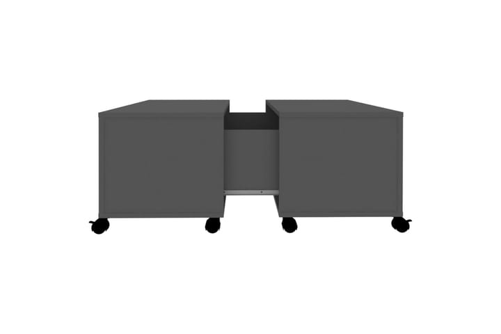 Sohvapöytä harmaa 75x75x38 cm lastulevy - Sohvapöytä