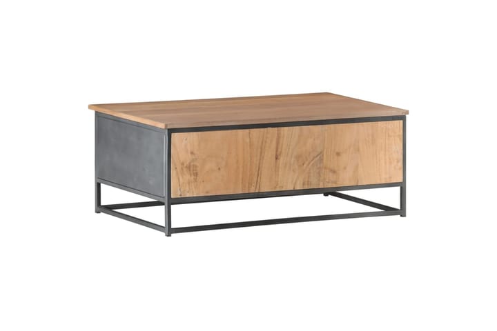 Sohvapöytä harmaa 90x50x35 cm täysi akaasiapuu - Harmaa - Sohvapöytä