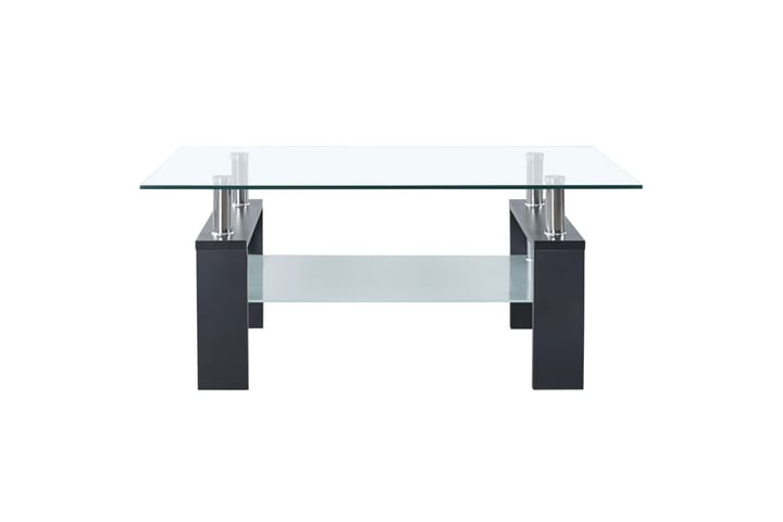 Sohvapöytä harmaa ja läpinäkyvä 95x55x40 cm karkaistu lasi - Sohvapöytä