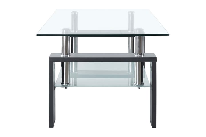 Sohvapöytä harmaa ja läpinäkyvä 95x55x40 cm karkaistu lasi - Sohvapöytä