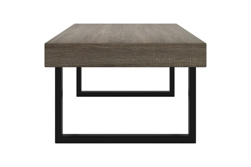 Sohvapöytä harmaa ja musta 120x60x40 cm MDF ja rauta - Harmaa - Huonekalut - Pöytä & ruokailuryhmä - Sohvapöytä