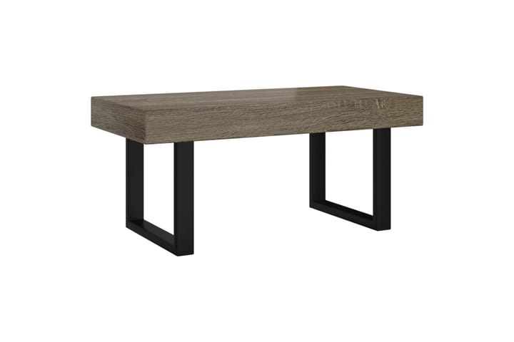Sohvapöytä harmaa ja musta 90x45x40 cm MDF ja rauta - Harmaa - Sohvapöytä