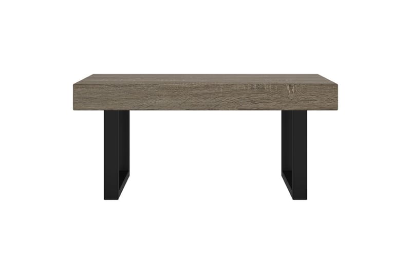 Sohvapöytä harmaa ja musta 90x45x40 cm MDF ja rauta - Harmaa - Huonekalut - Pöytä & ruokailuryhmä - Sohvapöytä
