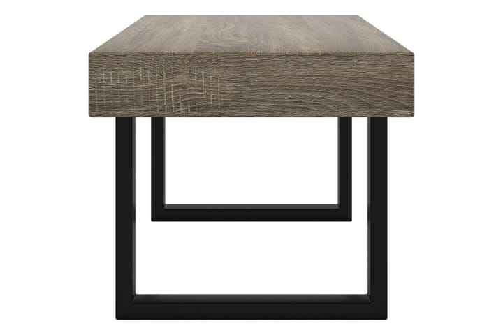 Sohvapöytä harmaa ja musta 90x45x40 cm MDF ja rauta - Harmaa - Sohvapöytä