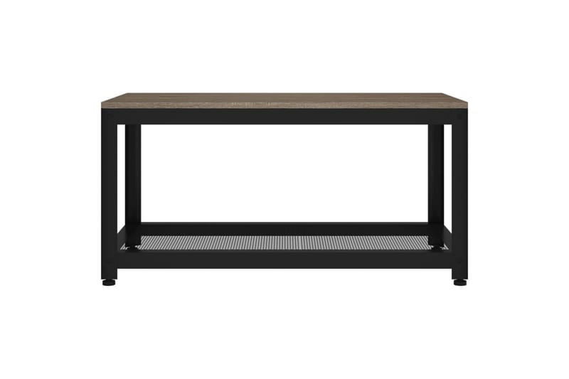 Sohvapöytä harmaa ja musta 90x45x45 cm MDF ja rauta - Harmaa - Huonekalut - Pöytä & ruokailuryhmä - Sohvapöytä