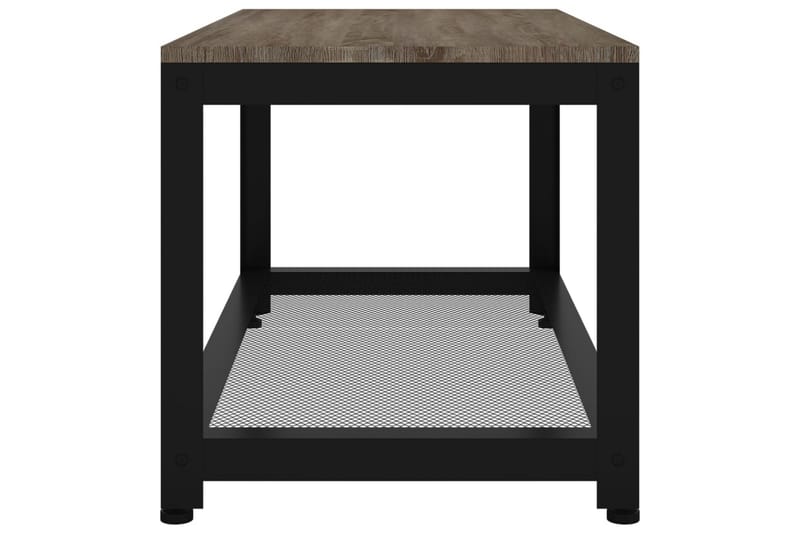 Sohvapöytä harmaa ja musta 90x45x45 cm MDF ja rauta - Harmaa - Huonekalut - Pöytä & ruokailuryhmä - Sohvapöytä