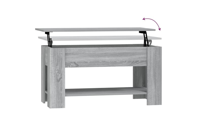 Sohvapöytä harmaa Sonoma 101x49x52 cm tekninen puu - Harmaa - Huonekalut - Pöytä & ruokailuryhmä - Sohvapöytä