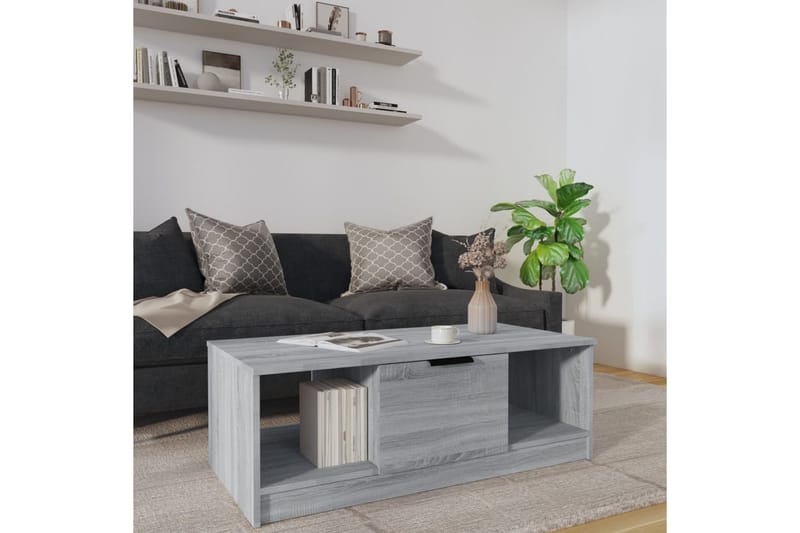 Sohvapöytä harmaa Sonoma 102x50x36 cm tekninen puu - Harmaa - Huonekalut - Pöytä & ruokailuryhmä - Sohvapöytä