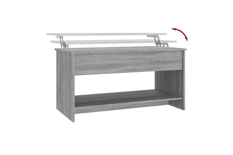 Sohvapöytä harmaa Sonoma 102x50x52,5 cm tekninen puu - Harmaa - Huonekalut - Pöytä & ruokailuryhmä - Sohvapöytä