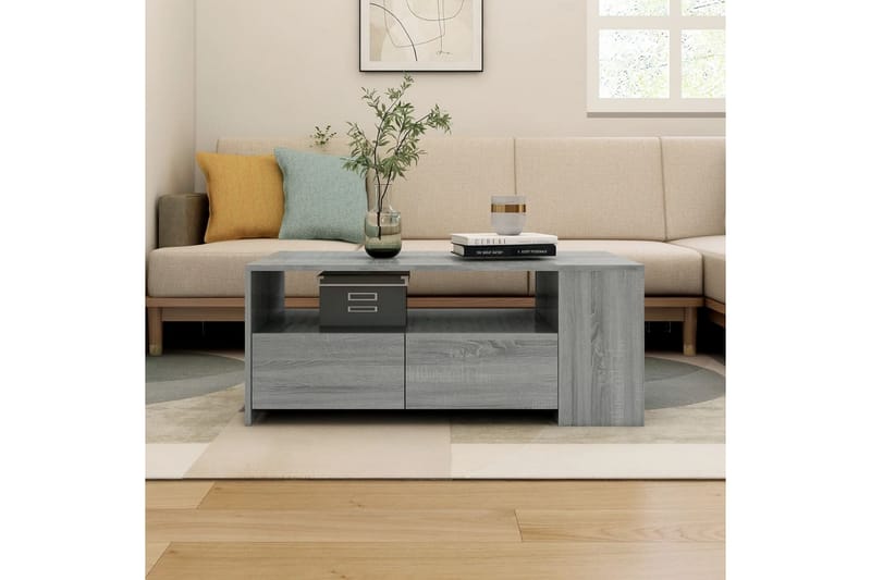 Sohvapöytä harmaa Sonoma 102x55x42 cm tekninen puu - Harmaa - Huonekalut - Pöytä & ruokailuryhmä - Sohvapöytä