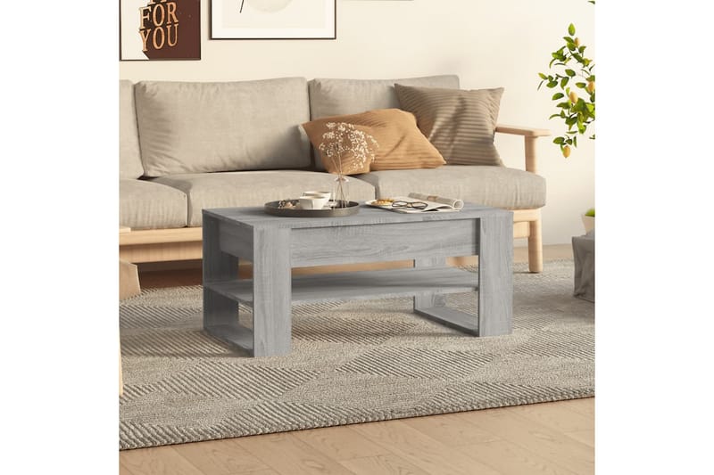 Sohvapöytä harmaa Sonoma 102x55x45 cm tekninen puu - Harmaa - Huonekalut - Pöytä & ruokailuryhmä - Sohvapöytä