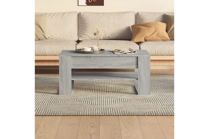 Sohvapöytä harmaa Sonoma 102x55x45 cm tekninen puu - Harmaa - Huonekalut - Pöytä & ruokailuryhmä - Sohvapöytä