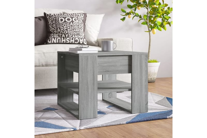 Sohvapöytä harmaa Sonoma 55,5x55x45 cm tekninen puu - Harmaa - Huonekalut - Pöytä & ruokailuryhmä - Sohvapöytä