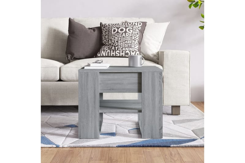 Sohvapöytä harmaa Sonoma 55,5x55x45 cm tekninen puu - Harmaa - Huonekalut - Pöytä & ruokailuryhmä - Sohvapöytä