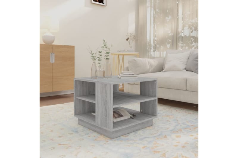 Sohvapöytä harmaa Sonoma 55x55x43 cm lastulevy - Harmaa - Huonekalut - Pöytä & ruokailuryhmä - Sohvapöytä
