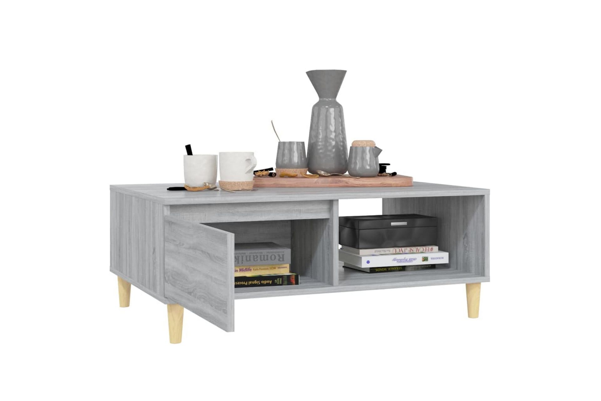 Sohvapöytä harmaa Sonoma 90x60x35 cm lastulevy - Harmaa - Huonekalut - Pöytä & ruokailuryhmä - Sohvapöytä