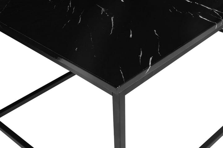 Sohvapöytä Heber 100 cm Marmorikuvio - Musta - Marmoripöydät - Sohvapöytä