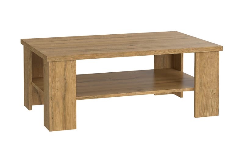 Sohvapöytä Hemdean 107 cm Säilytyksellä Hylly - Ruskea - Huonekalut - Pöytä & ruokailuryhmä - Sohvapöytä