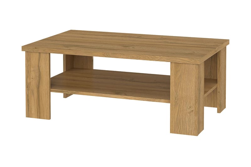 Sohvapöytä Hemdean 107 cm Säilytyksellä Hylly - Ruskea - Huonekalut - Pöytä & ruokailuryhmä - Sohvapöytä