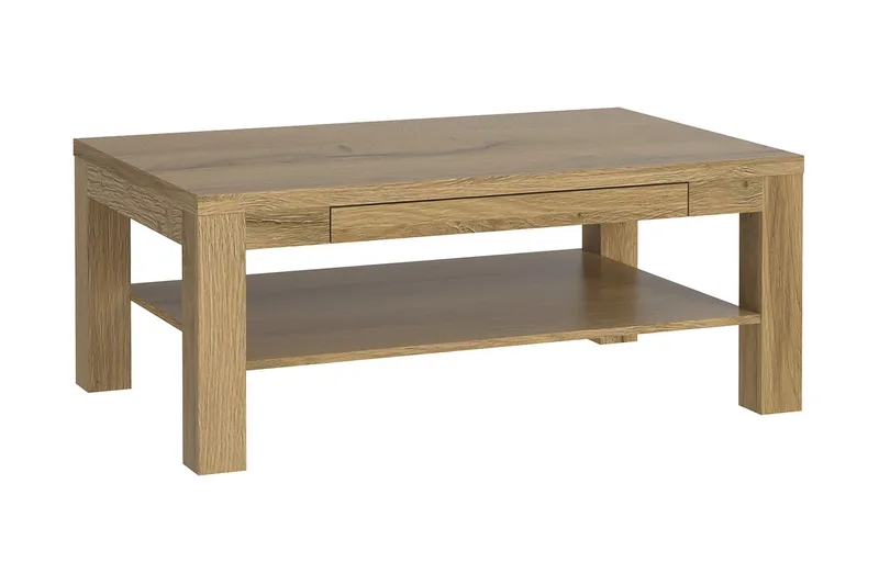 Sohvapöytä Hemdean 110 cm Säilytyksellä Hylly, Ruskea