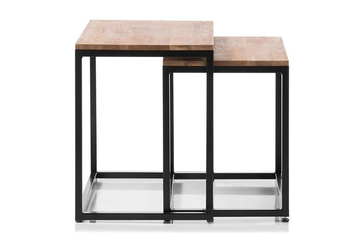 Sohvapöytä Hiraoka 50 cm - Tammi / Musta - Sohvapöytä säilytystilalla - Sohvapöytä - Peilipöytä - Säädettävä sohvapöytä - Kokoontaitettavat pöydät - Marmoripöydät - Sohvapöytä renkailla