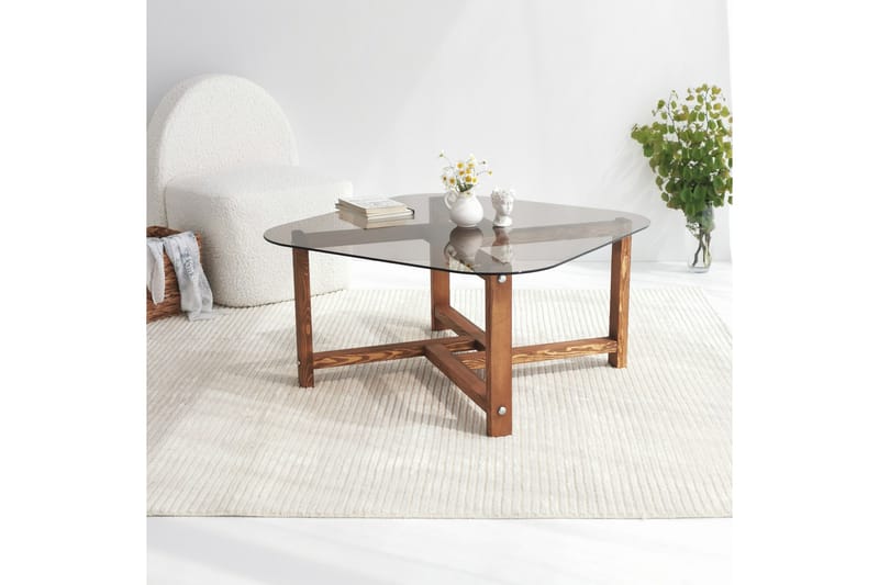 Sohvapöytä Hogeland 80 cm Pyöreä - Luonnonväri - Huonekalut - Pöytä & ruokailuryhmä - Sohvapöytä