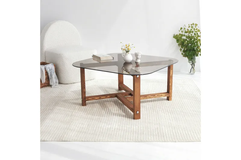 Sohvapöytä Hogeland 80 cm Pyöreä - Luonnonväri - Huonekalut - Pöytä & ruokailuryhmä - Sohvapöytä