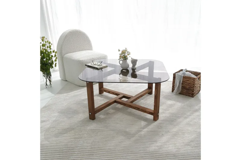 Sohvapöytä Hogeland 80 cm Pyöreä - Luonnonväri - Huonekalut - Pöytä & ruokailuryhmä - Sohvapöytä