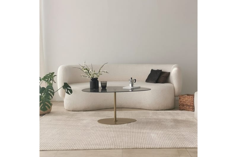 Sohvapöytä Hommedal 90 cm - Harmaa/Kulta - Huonekalut - Pöytä & ruokailuryhmä - Sohvapöytä
