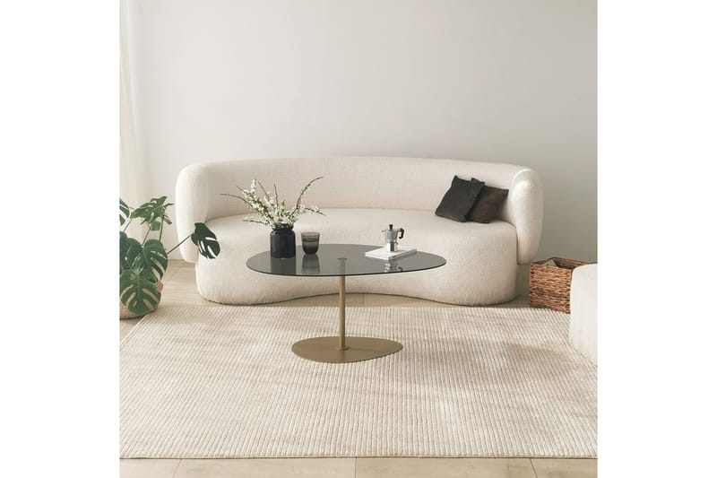 Sohvapöytä Hommedal 90 cm - Harmaa/Kulta - Huonekalut - Pöytä & ruokailuryhmä - Sohvapöytä