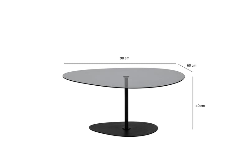 Sohvapöytä Hommedal 90 cm - Harmaa/Musta - Huonekalut - Pöytä & ruokailuryhmä - Sohvapöytä