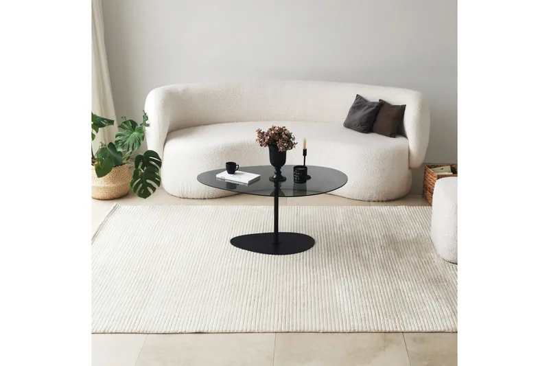 Sohvapöytä Hommedal 90 cm, Harmaa/Musta