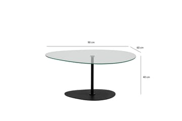 Sohvapöytä Hommedal 90 cm - Musta - Huonekalut - Pöytä & ruokailuryhmä - Sohvapöytä