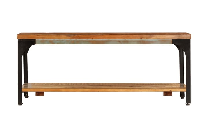 Sohvapöytä hyllyllä 100x60x35 cm kierrätetty puu - Ruskea - Sohvapöytä