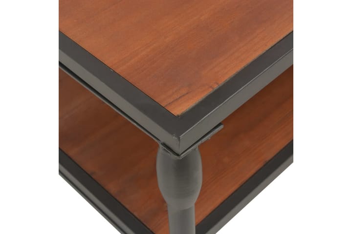 Sohvapöytä hyllyllä 120x60x40 cm täysi kuusi - Ruskea - Sohvapöytä