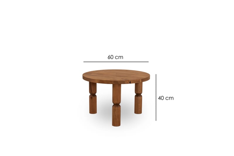 Sohvapöytä Ida 60 cm - Ruskea - Sohvapöytä