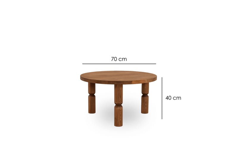 Sohvapöytä Ida 70 cm - Ruskea - Huonekalut - Pöytä & ruokailuryhmä - Sohvapöytä