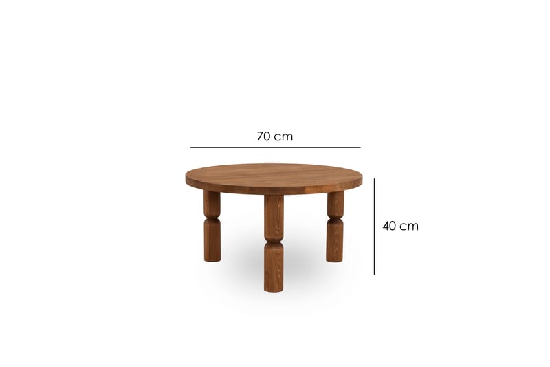 Sohvapöytä Ida 70 cm - Ruskea - Sohvapöytä