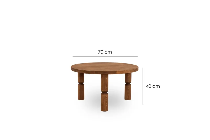 Sohvapöytä Ida 70 cm - Ruskea - Huonekalut - Pöytä & ruokailuryhmä - Sohvapöytä