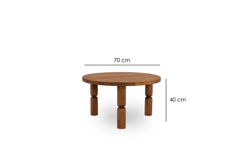 Sohvapöytä Ida 70 cm - Ruskea - Huonekalut - Pöytä & ruokailuryhmä - Sohvapöytä