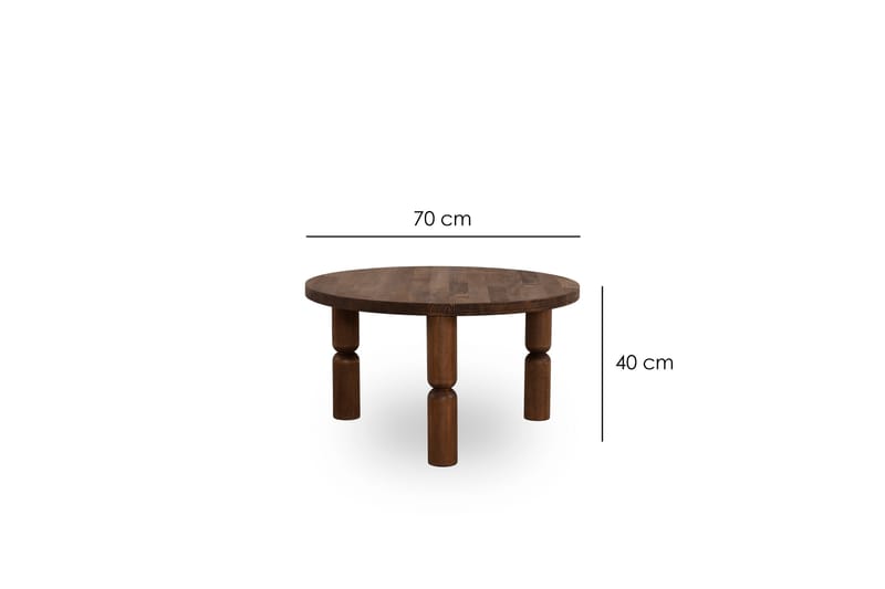 Sohvapöytä Ida 70 cm - Pähkinä - Sohvapöytä