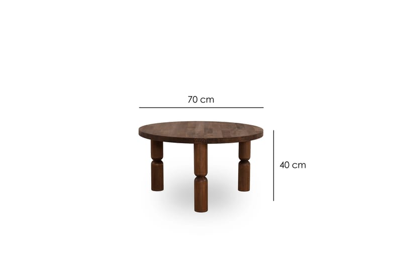 Sohvapöytä Ida 70 cm - Pähkinä - Huonekalut - Pöytä & ruokailuryhmä - Sohvapöytä