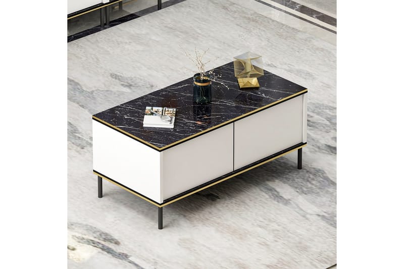 Sohvapöytä Imaj 90 cm - Valkoinen - Huonekalut - Pöytä & ruokailuryhmä - Sohvapöytä